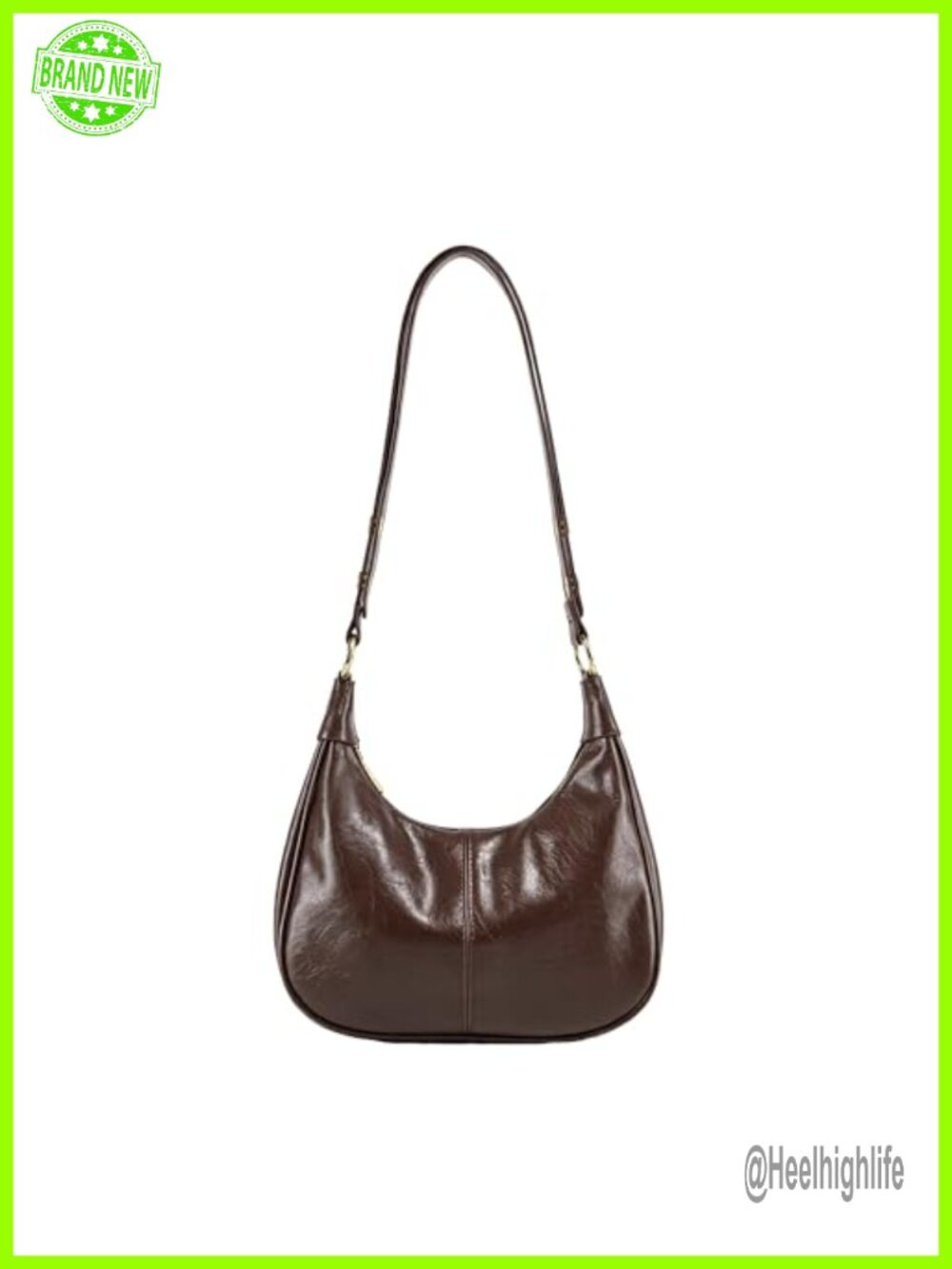 Small Hobo Bag Faux Leather Crescent Shoulder Purse Crossbody Handbag
